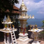 Shrine outside the Vikasa entrance - you can't walk 5 feet on Koh Samui without bumping into one